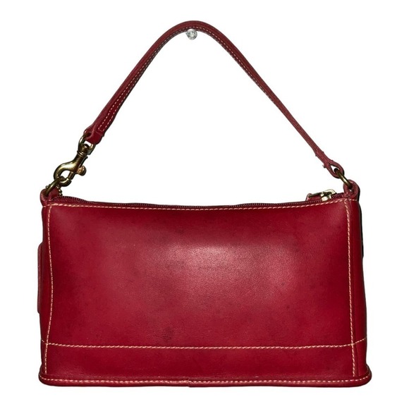 Coach Vintage Red Top-Handle Bleeker Demi-zip 9311 Made in the United States - Picture 4 of 16
